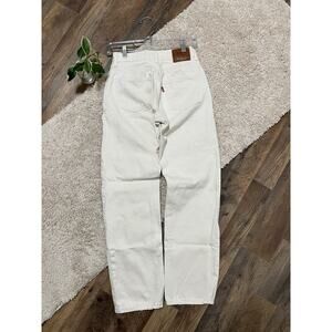 Levi's 501 90's Size 23 Cream Button Fly Mid Rise Straight Leg Jeans